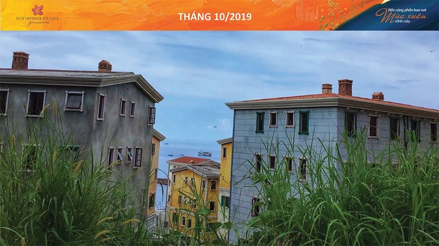 Tiến độ xây dựng Sun Premier Village Primavera Shophouse Địa Trung Hải tháng 10/2019