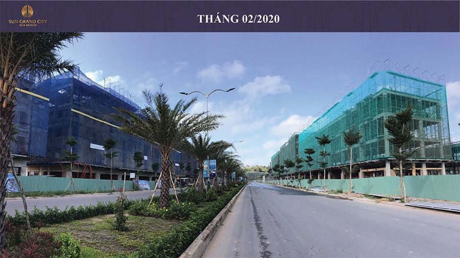 Tiến độ xây dựng Sun Grand City New An Thới Nam Phú Quốc tháng 02/2020