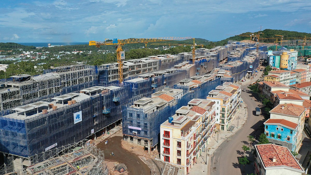 Tiến Độ Xây Dựng Hệ Sinh Thái Nam Phú Quốc Tháng 08/2021