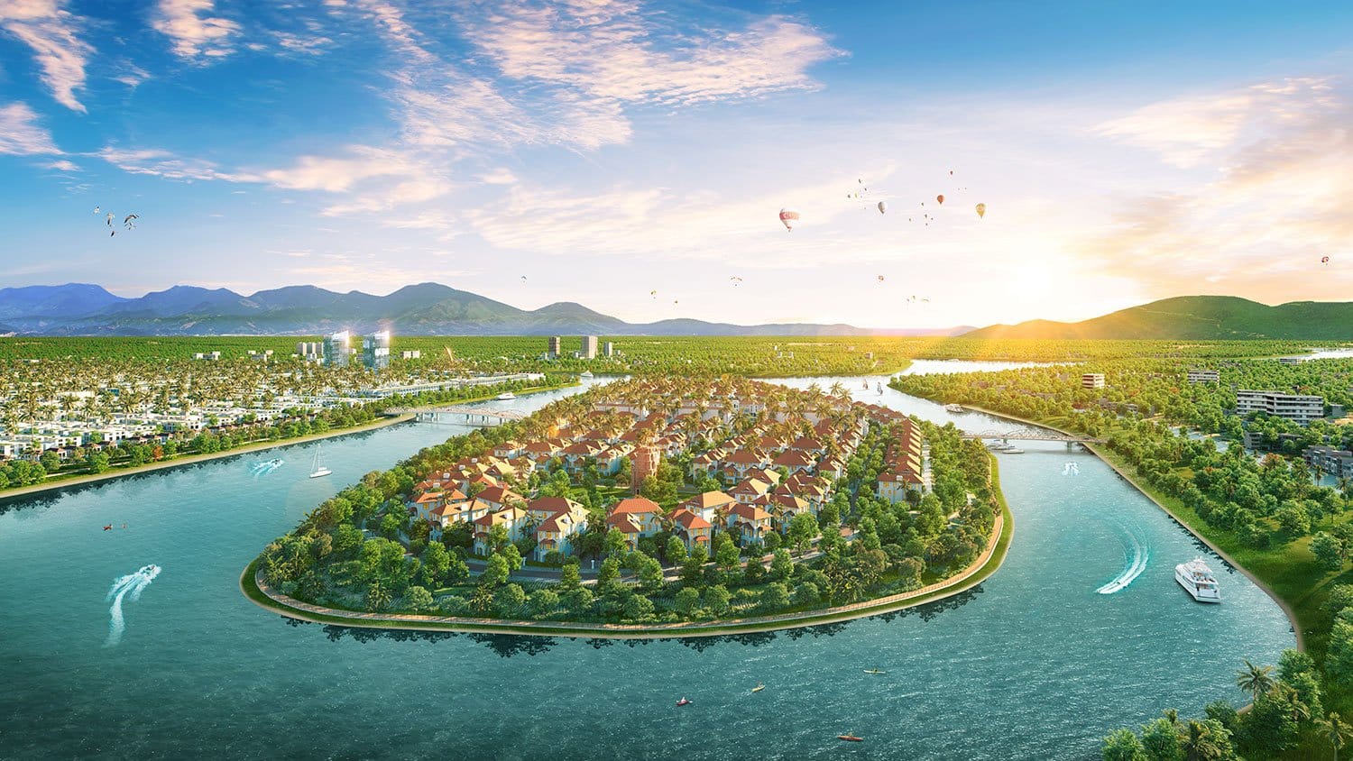 Tổng thể dự án Sunneva island tại đảo Đồng Nò, Đà Nẵng.