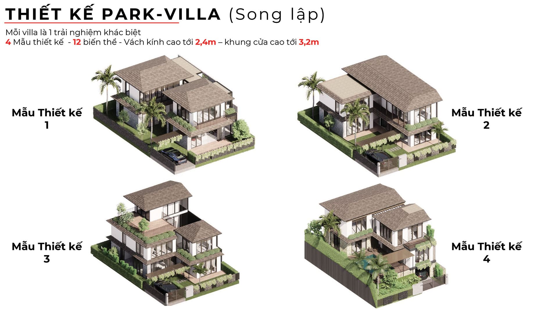 Mẫu thiết kế biệt thự song lập Park Villa.