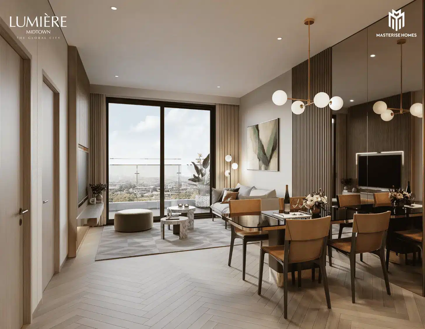 Không gian sống sang trọng và tinh tế tại LUMIÈRE Midtown, đem lại trải nghiệm sống hoàn hảo giữa đô thị sôi động.
