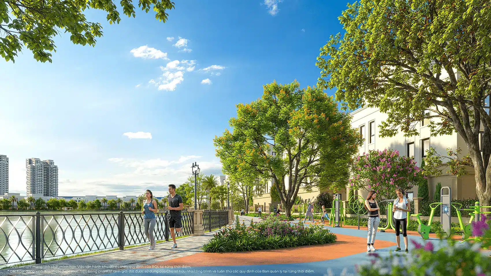 Không gian sống xanh tại Vinhomes Green City với hệ sinh thái công viên độc đáo và tiện ích hiện đại.
