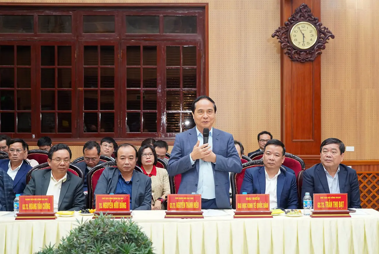 Các trường ĐH lớn tại Hà Nội làm việc với Hà Nam về kế hoạch xây dựng cơ sở 2 ở TP. Phủ Lý. Ảnh: Hoa Hiên