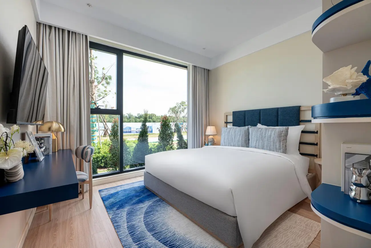 Căn hộ Blanca được bàn giao kèm nội thất theo tiêu chuẩn quốc tế, thiết kế bởi Ong&Ong (Singapore). Ảnh: Sun Group