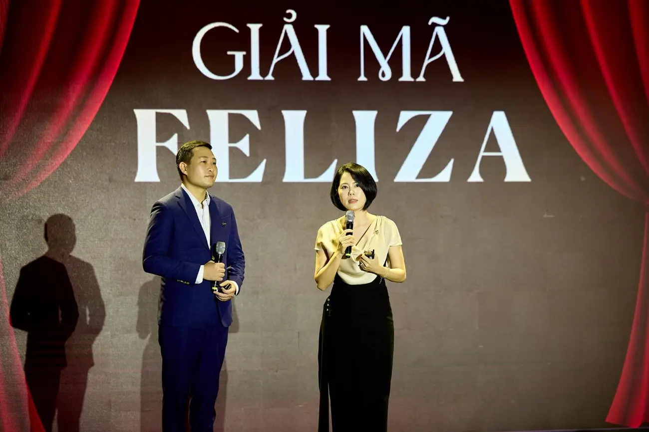 Đại diện Sun Property giới thiệu dự án Sun Feliza Suites tại sự kiện. Ảnh: AD