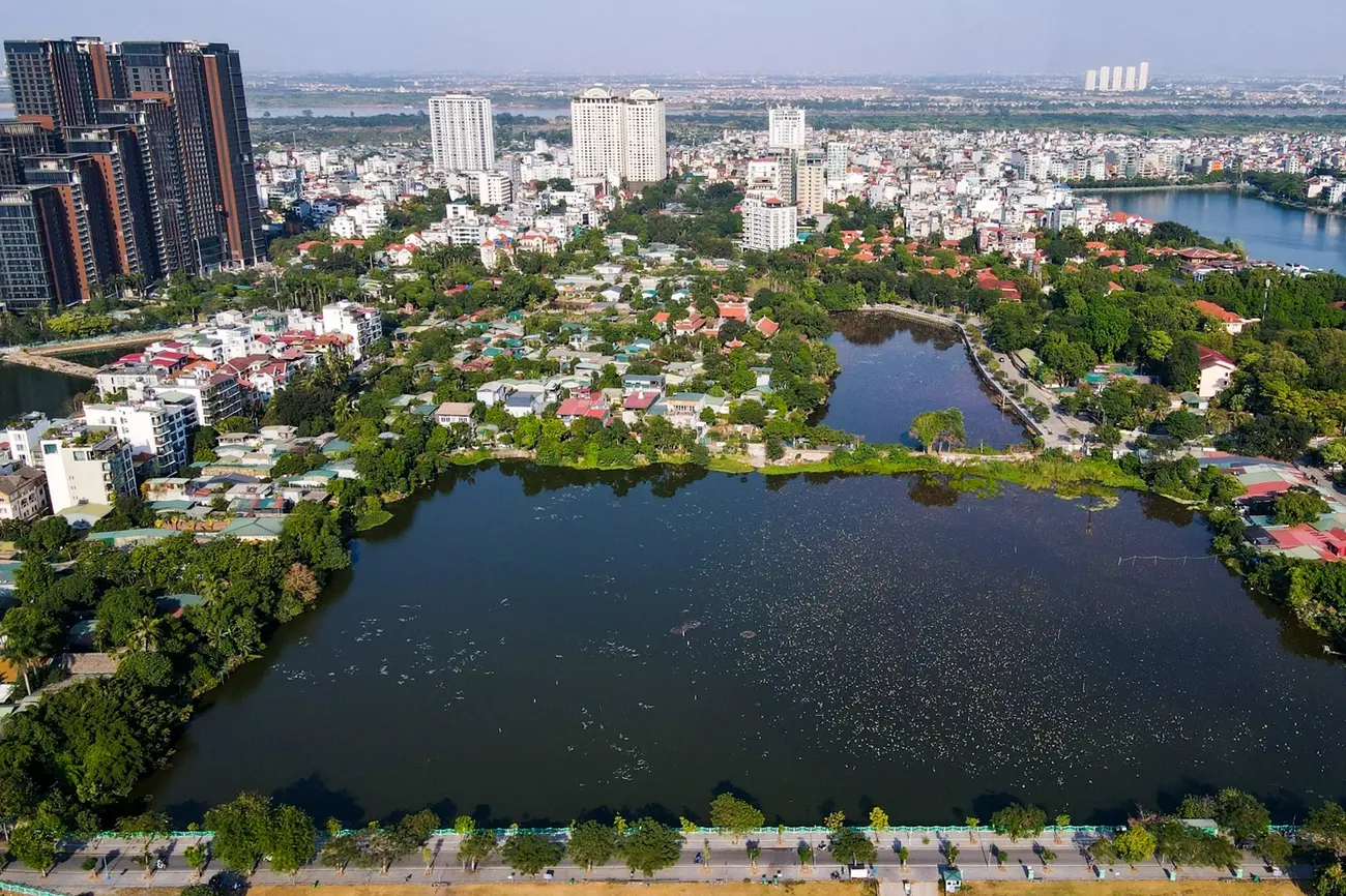 Khu vực bán đảo Quảng An, Tây Hồ (Hà Nội) nơi dự kiến xây dựng nhà hát Ngọc Trai gần 13.000 tỷ đồng.