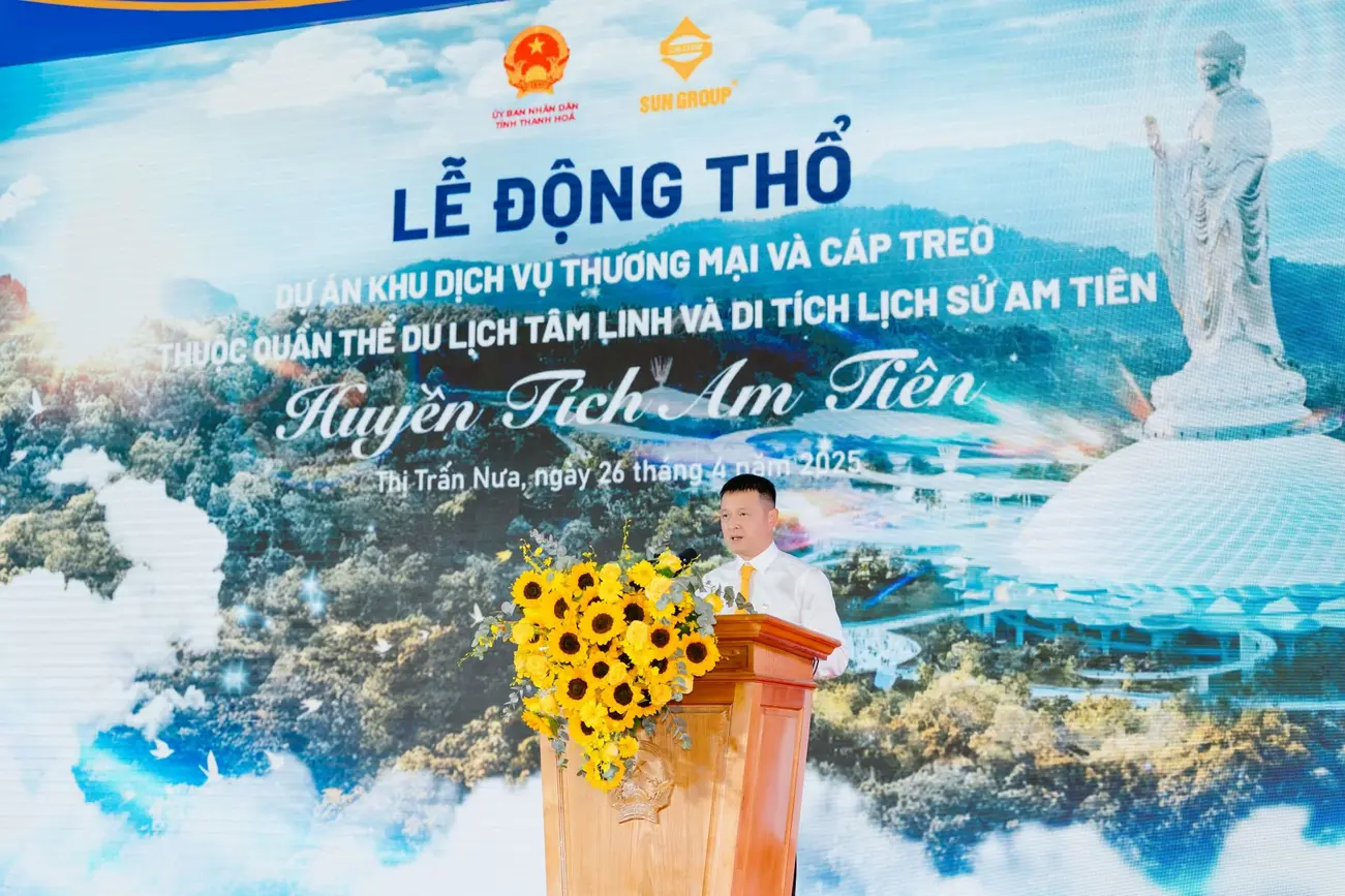 Lễ động thổ dự án khu dịch vụ thương mại và cáp treo thuộc quần thể du lịch Am Tiên, Thanh Hóa.