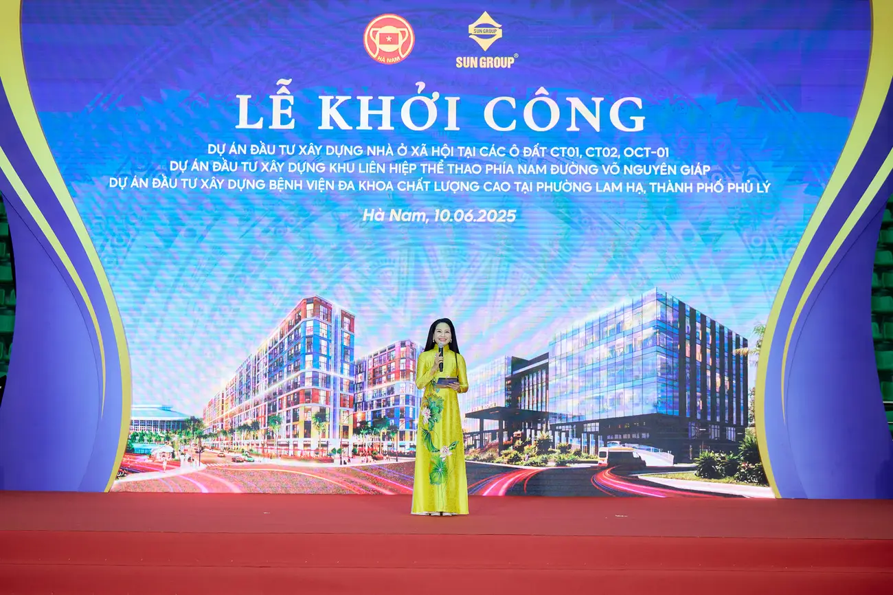 Lễ khởi công 3 dự án an sinh xã hội của Sun Group tại khu đô thị Sun Urban City Phủ Lý, Hà Nam.