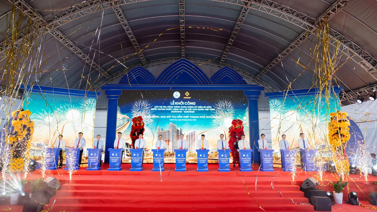Lễ khởi công dự án khu đô thị hỗn hợp Nha Trang, Khánh Hòa (Ảnh: Sun Group).