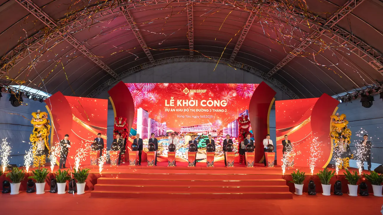 Lễ khởi công Khu đô thị Đường 3 Tháng 2 tại Vũng Tàu ngày 16/5/2025. (Ảnh: Sun Property)