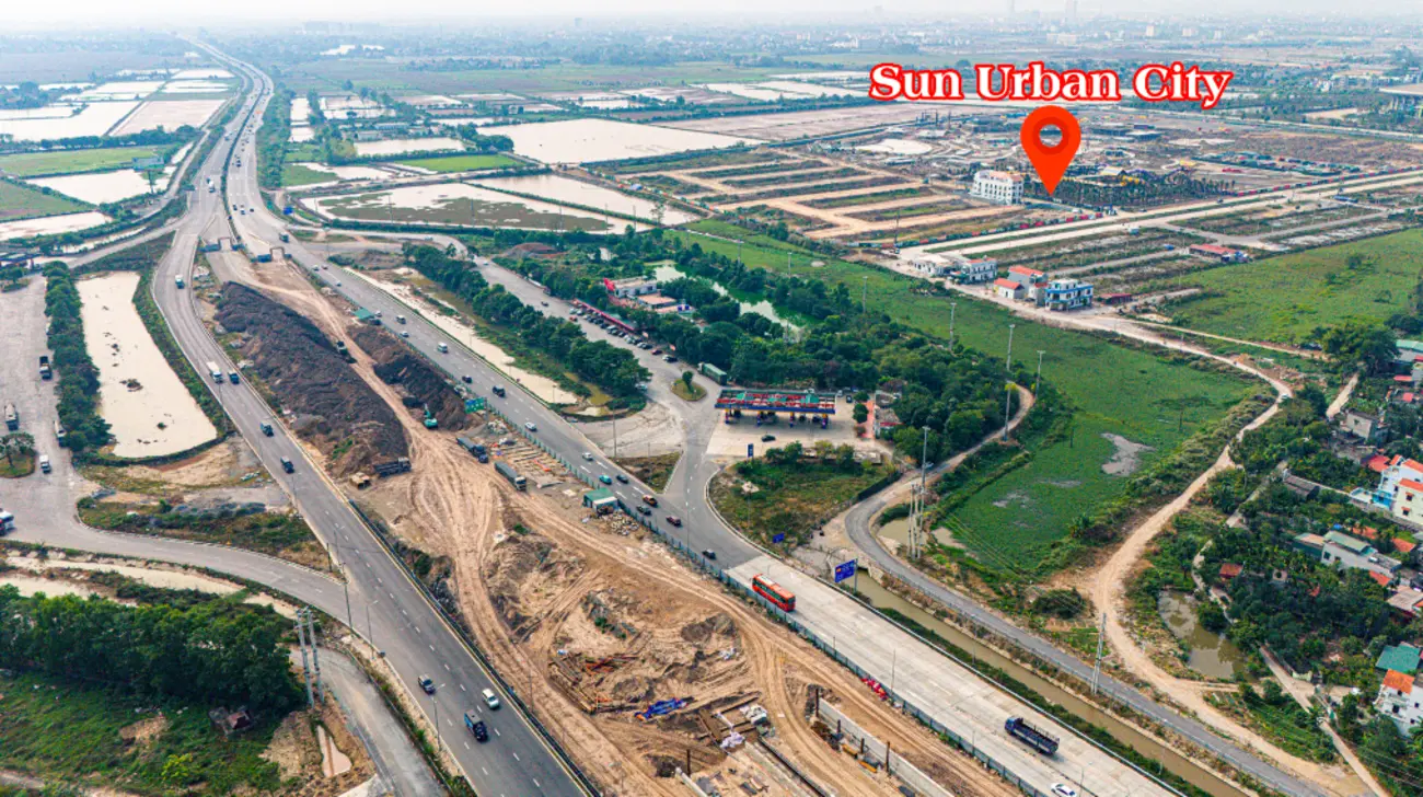 Nút giao Phú Thứ kết nối trực tiếp đến đại đô thị nghỉ dưỡng Sun Urban City, Hà Nam.