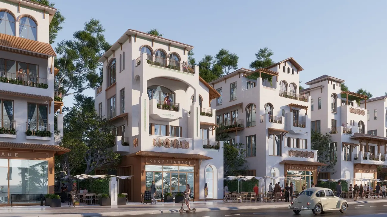 Phố thương mại tại Blanca City mang phong cách sống hiện đại, sầm uất và tiện nghi giữa lòng đô thị biển.