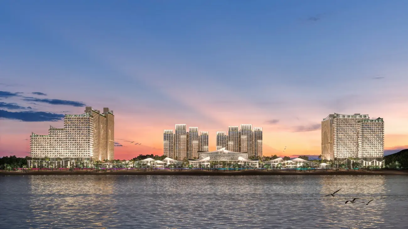 Phối cảnh Blanca City nhìn từ biển khơi – khu đô thị biển