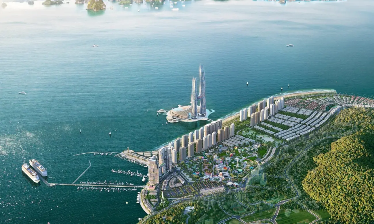 Phối cảnh dự án Sun Elite City tại Bãi Cháy, có tầm nhìn trực diện vịnh Hạ Long. Ảnh: Sun Property