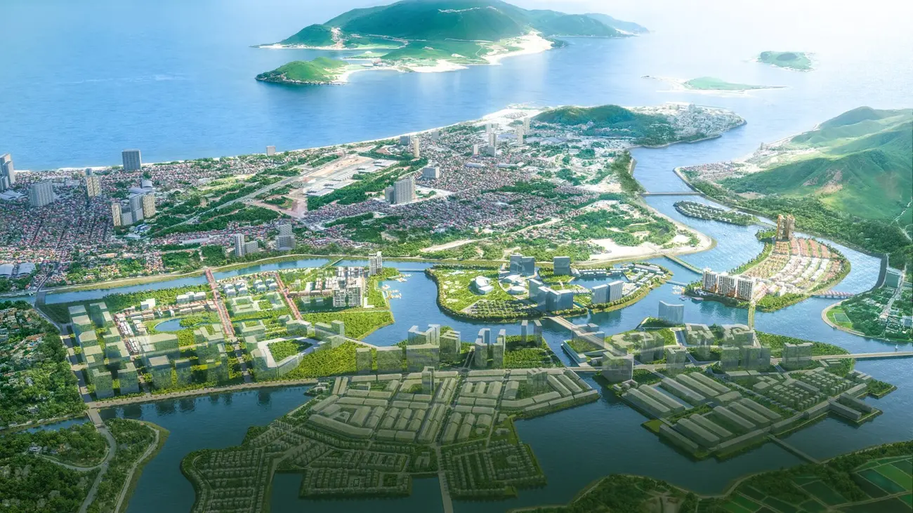 Phối cảnh Khu đô thị hỗn hợp Nha Trang của Sun Group tại Khánh Hòa, dự án có quy mô hơn 226 ha.
