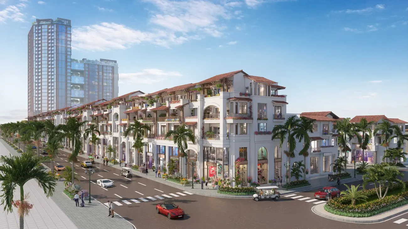 Phối cảnh phân khu thấp tầng The Sonata trong dự án Sun Symphony Residence, Đà Nẵng.
