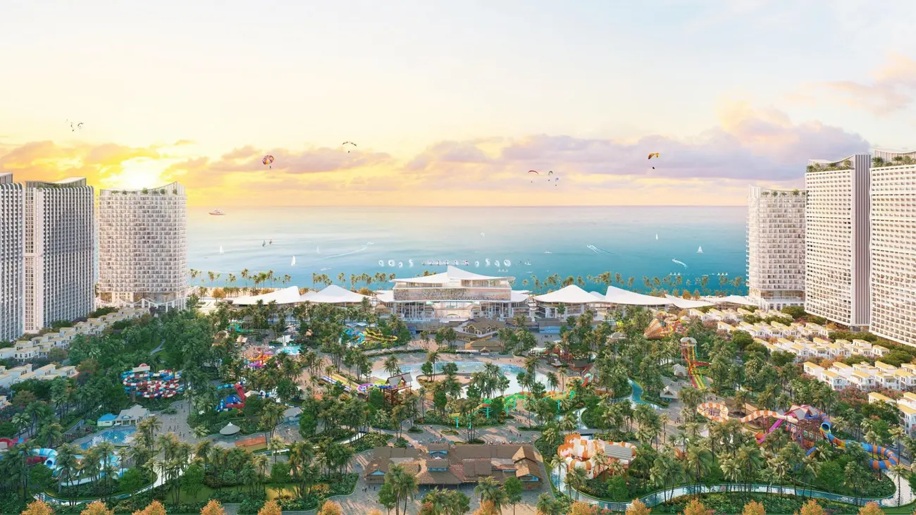 Phối cảnh tổng thể dự án Blanca City bên bờ biển Vũng Tàu, biểu tượng mới của sự phồn hoa.