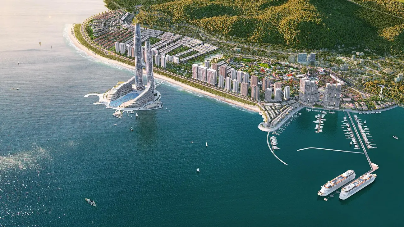 Phối cảnh tổng thể dự án Sun Elite City tại Bãi Cháy, hứa hẹn phong cách sống nghỉ dưỡng đẳng cấp. Ảnh: Sun Property