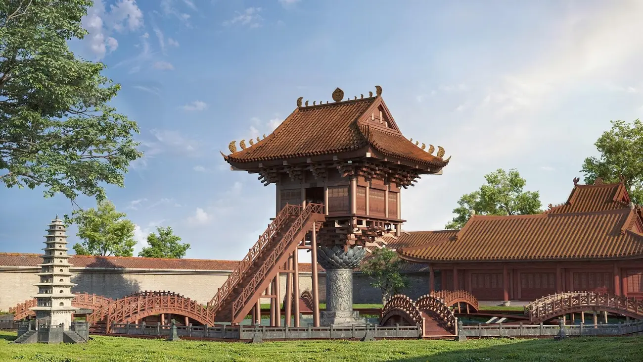 Quần thể du lịch tại Sun Mega City tái hiện Hoàng thành Thăng Long và cuộc sống thời Lý – Trần cách đây 1.000 năm.