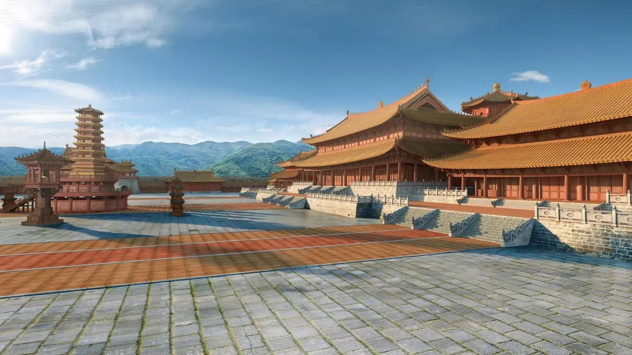 Quần thể du lịch văn hóa tái hiện Hoàng Thành Thăng Long tại Sun Mega City. Ảnh phối cảnh minh họa: Sun Group