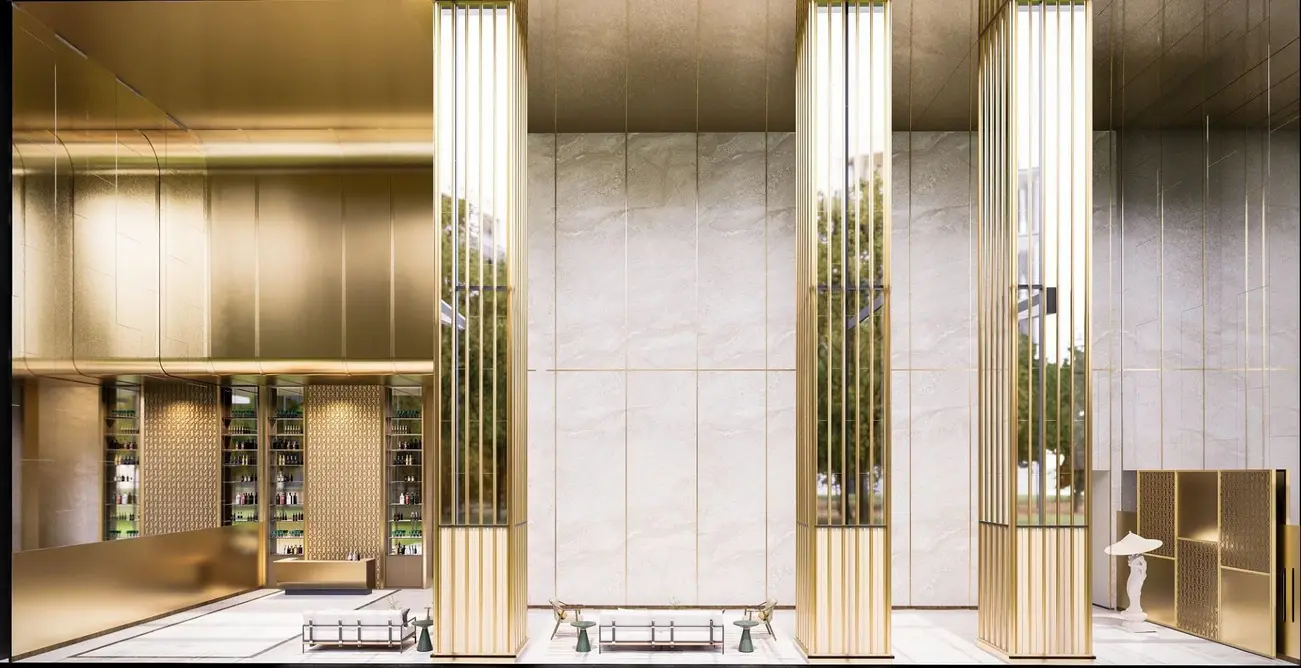 Sảnh đón của Sun Feliza Suites mang nét sang trọng và đẳng cấp vượt trội. Ảnh: Sun Property