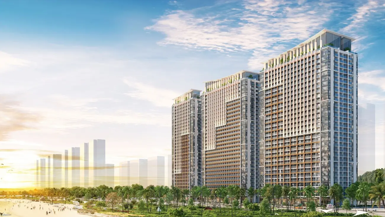 Sun Centro Town sở hữu vị trí trung tâm Bãi Cháy, sát biển, view vịnh Hạ Long. Ảnh phối cảnh: Sun Property