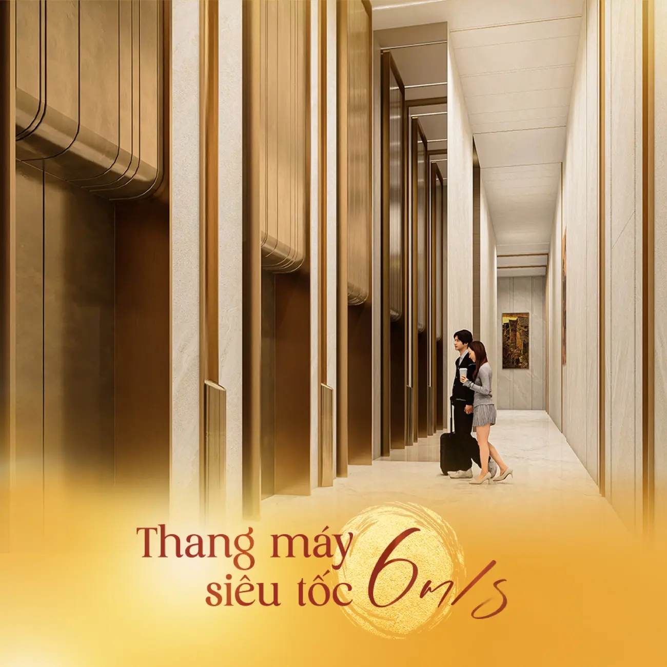 Thang máy siêu tốc 6m/s tại Sun Feliza Suites – nâng cao chất lượng sống thượng lưu mỗi ngày.