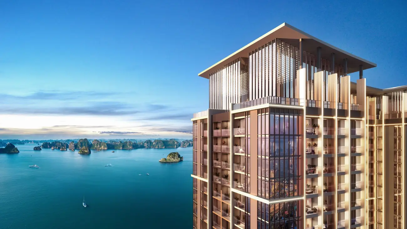 Tổ hợp căn hộ Sun Centro Town với tầm nhìn hướng Vịnh Hạ Long. Ảnh phối cảnh: Sun Property.
