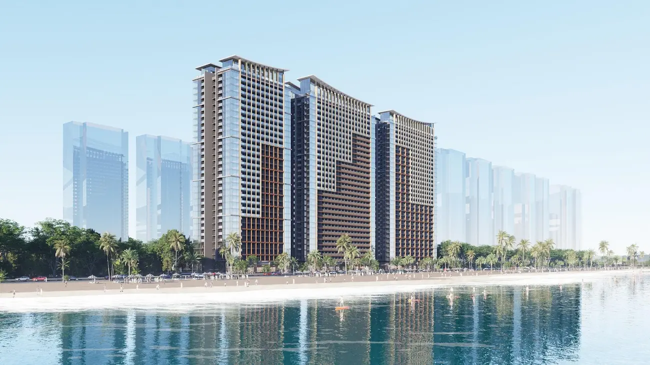 Tổ hợp căn hộ Sun Centro Town với view vịnh Hạ Long, tọa lạc tại trung tâm Sun Elite City, Bãi Cháy. (Ảnh: Sun Property)