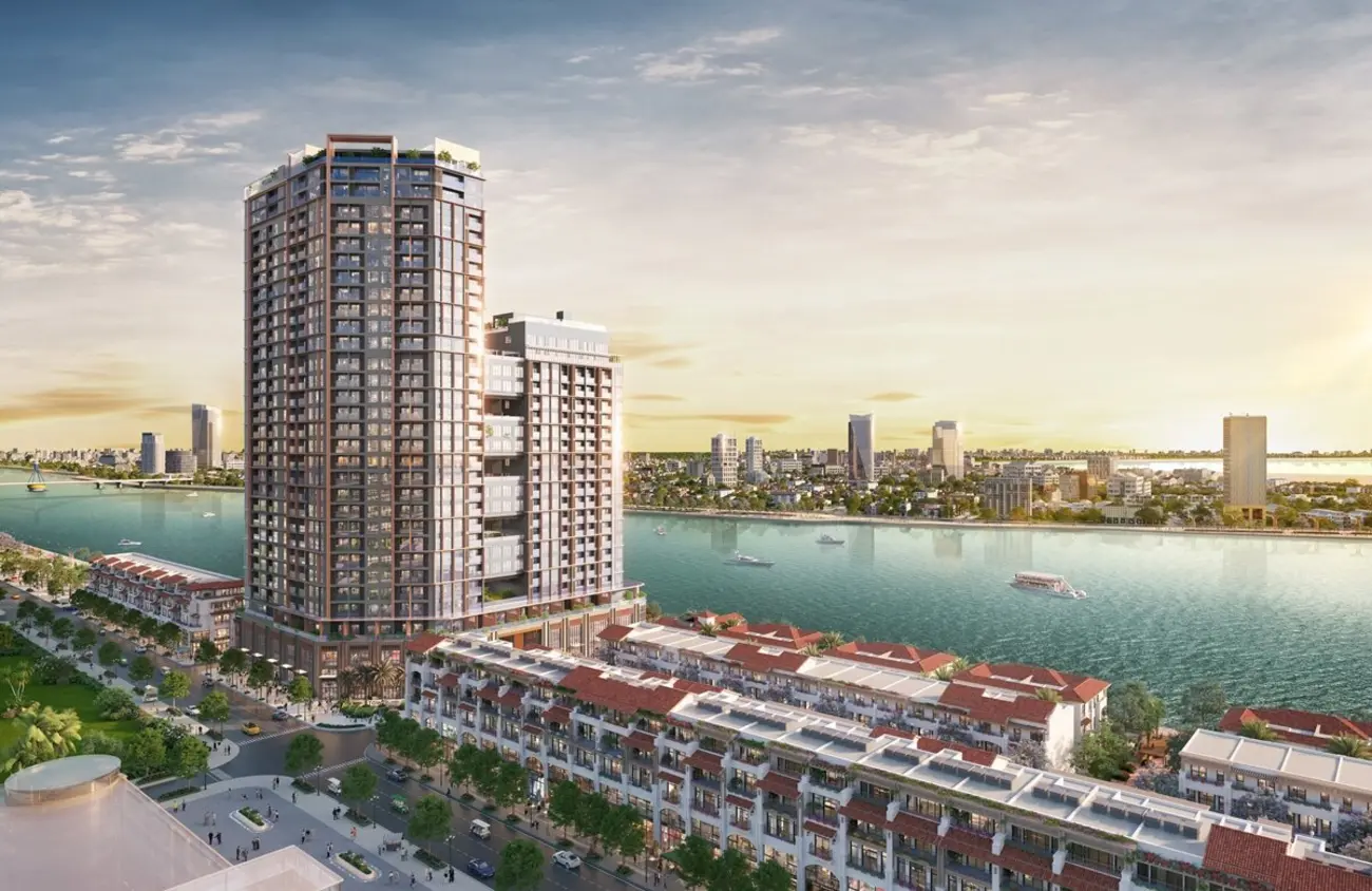 Tổ hợp Sun Symphony Residence bên bờ sông Hàn, biểu tượng sống thượng lưu tại Đà Nẵng. Ảnh phối cảnh minh họa Sun Property.