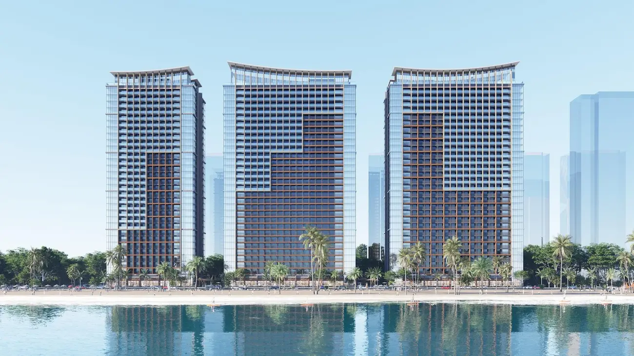 Tòa tháp căn hộ trong Sun Elite City với thiết kế hiện đại, ôm trọn cảnh vịnh Hạ Long. (Ảnh: Sun Property)