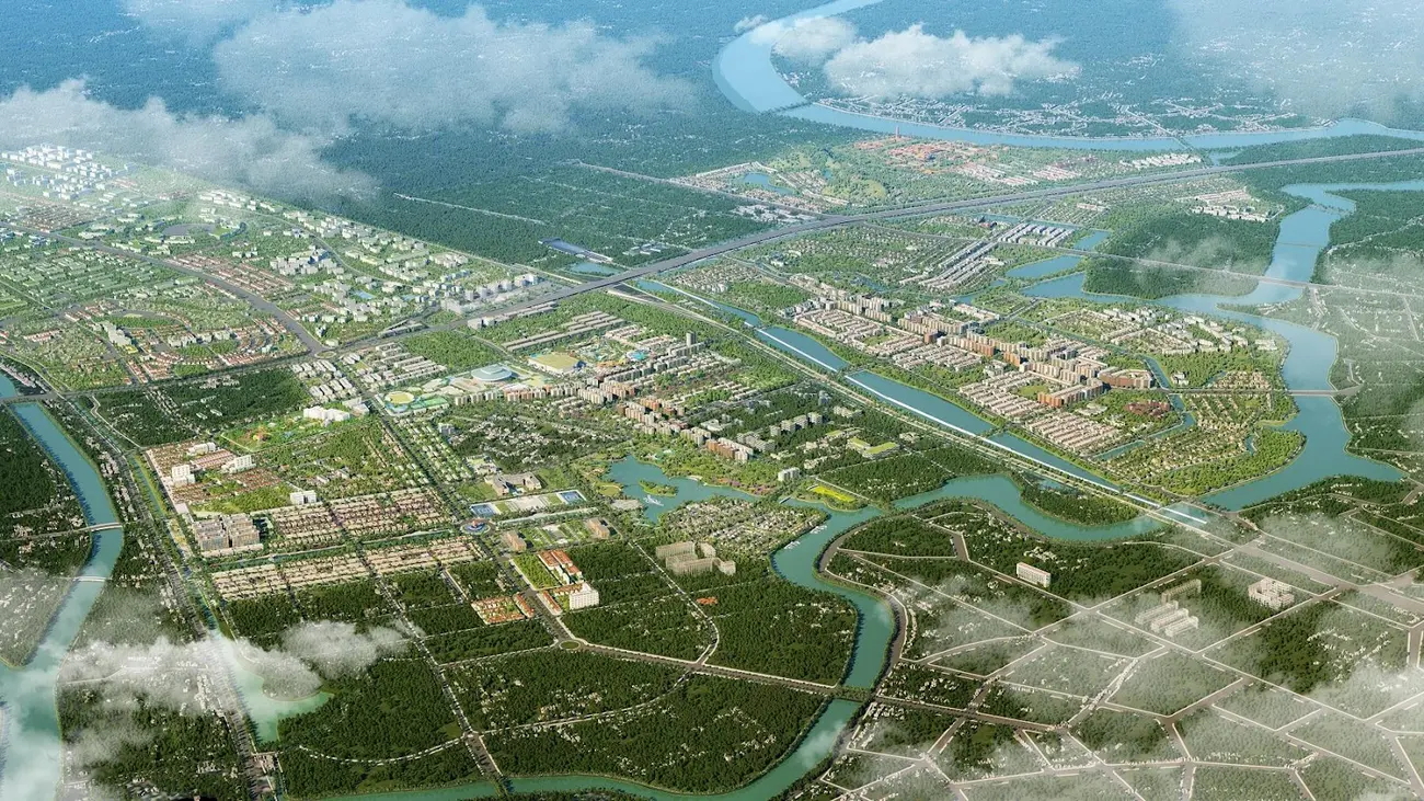 Toàn cảnh Sun Mega City – siêu đô thị đa chức năng với quy mô 1.690ha tại phía Nam Hà Nội.