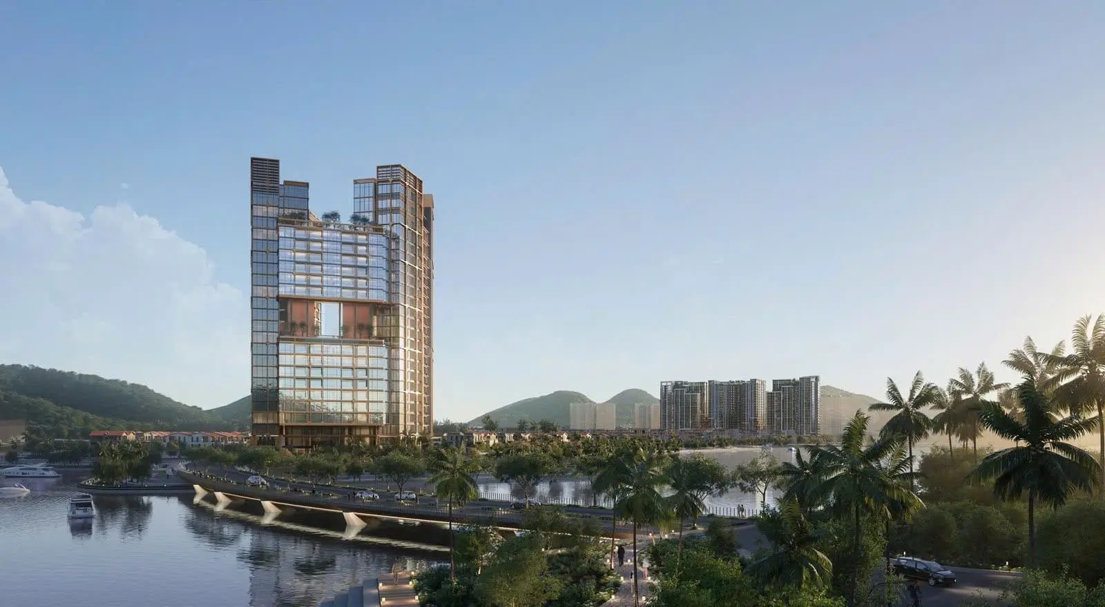 Tầm nhìn panorama ôm trọn sông núi từ căn hộ cao tầng. Không gian sống xanh, sang trong lành tại Sun Group Nha Trang – nơi hiện đại gặp gỡ thiên nhiên thơ mộng