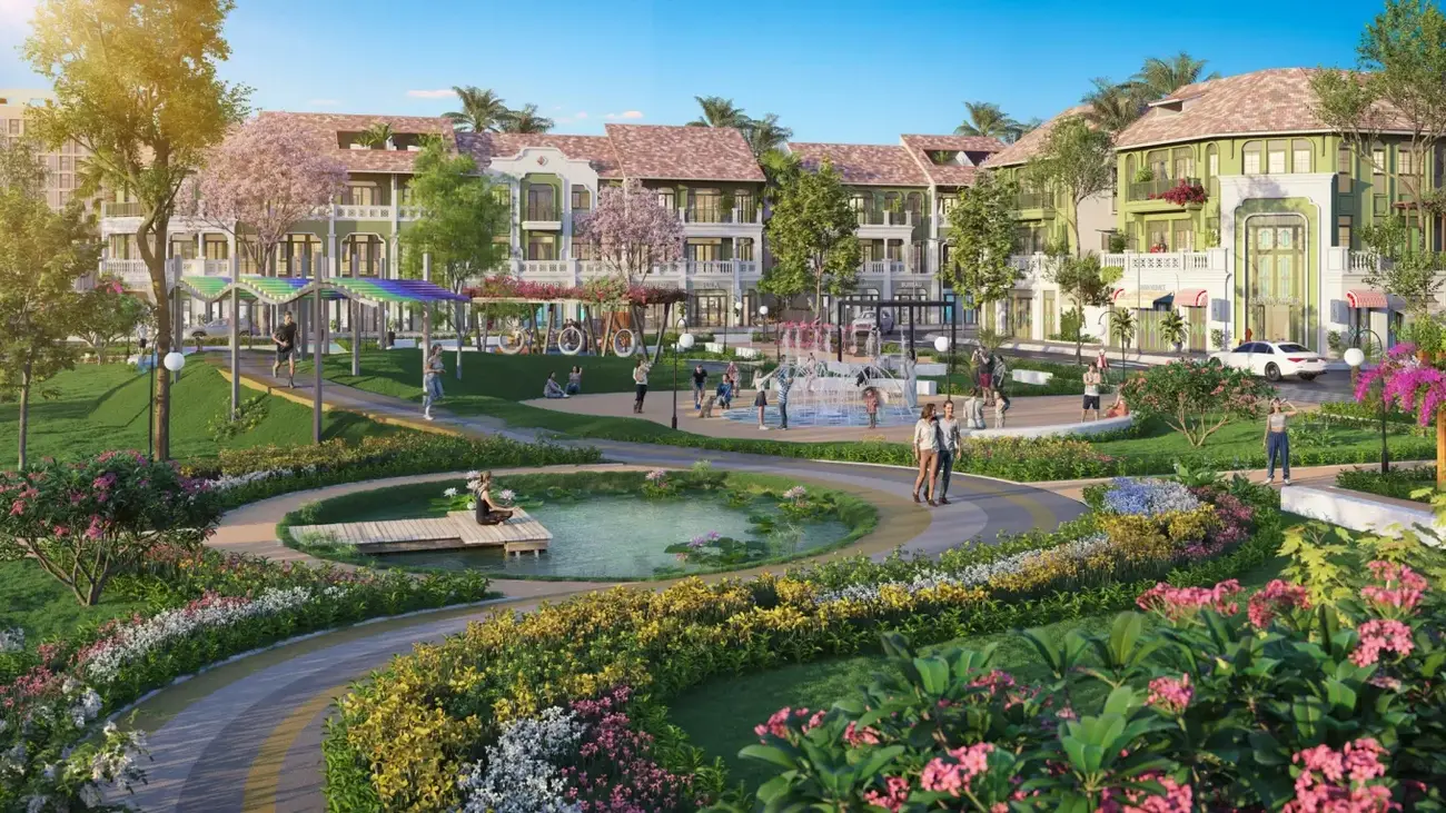 Không gian xanh tại phân khu Flora Avenue, nơi cư dân tận hưởng cuộc sống trong lành và tiện ích hiện đại.