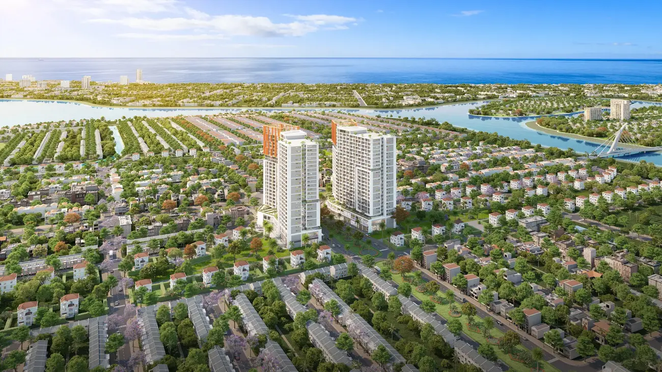 Khu căn hộ Cora Tower tại Sun NeO City – không gian sống hiện đại và sinh thái phía Nam Đà Nẵng.