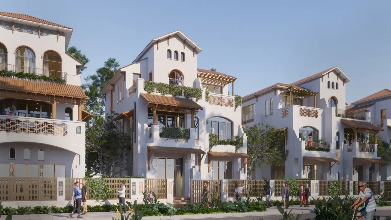 Nhà phố, biệt thự Casa thừa hưởng trọn vẹn tiện ích “all in one” của Blanca City. Ảnh phối cảnh: Sun Property