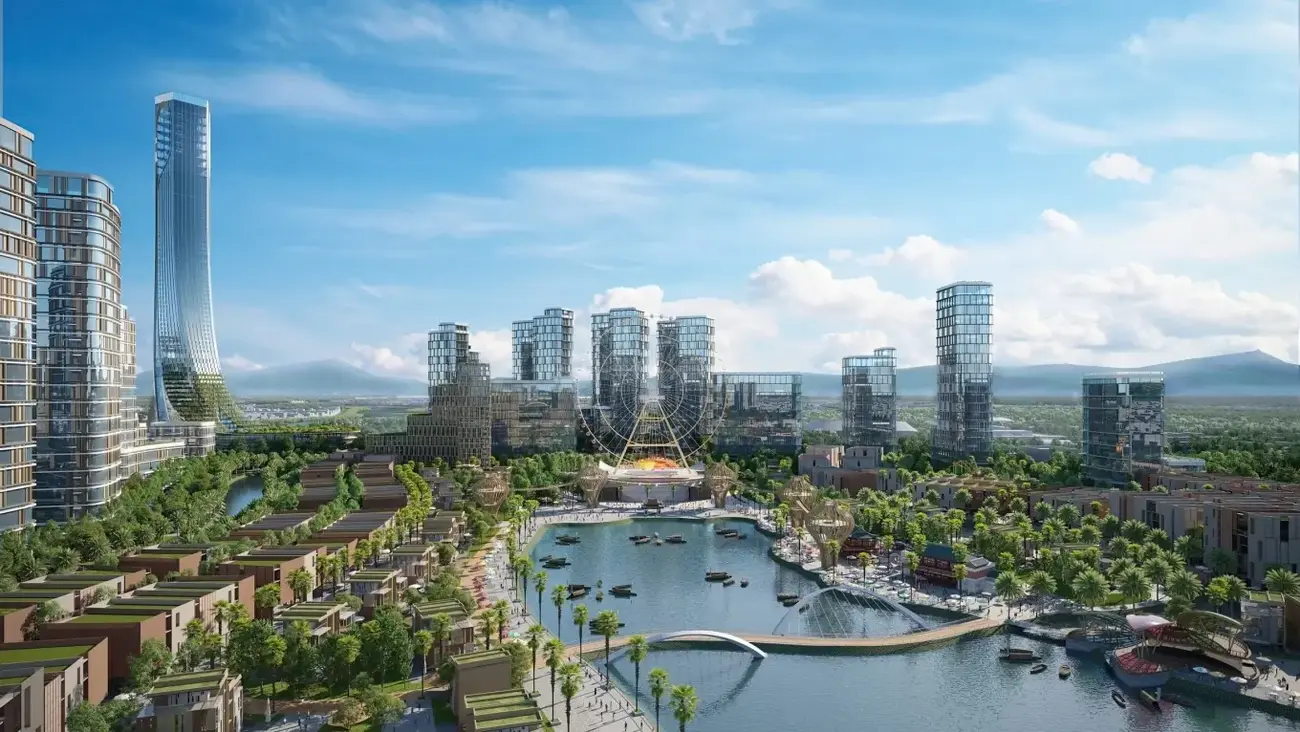 Phối cảnh minh họa của quần thể Da Nang Downtown bên bờ sông Hàn. Ảnh: Sun Group