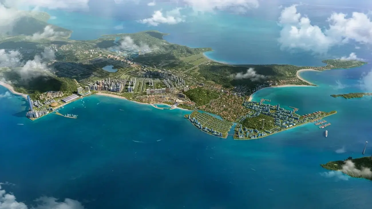 Phối cảnh tổng thể dự án Sun Group tại Nam đảo Phú Quốc. Ảnh: Sun Property