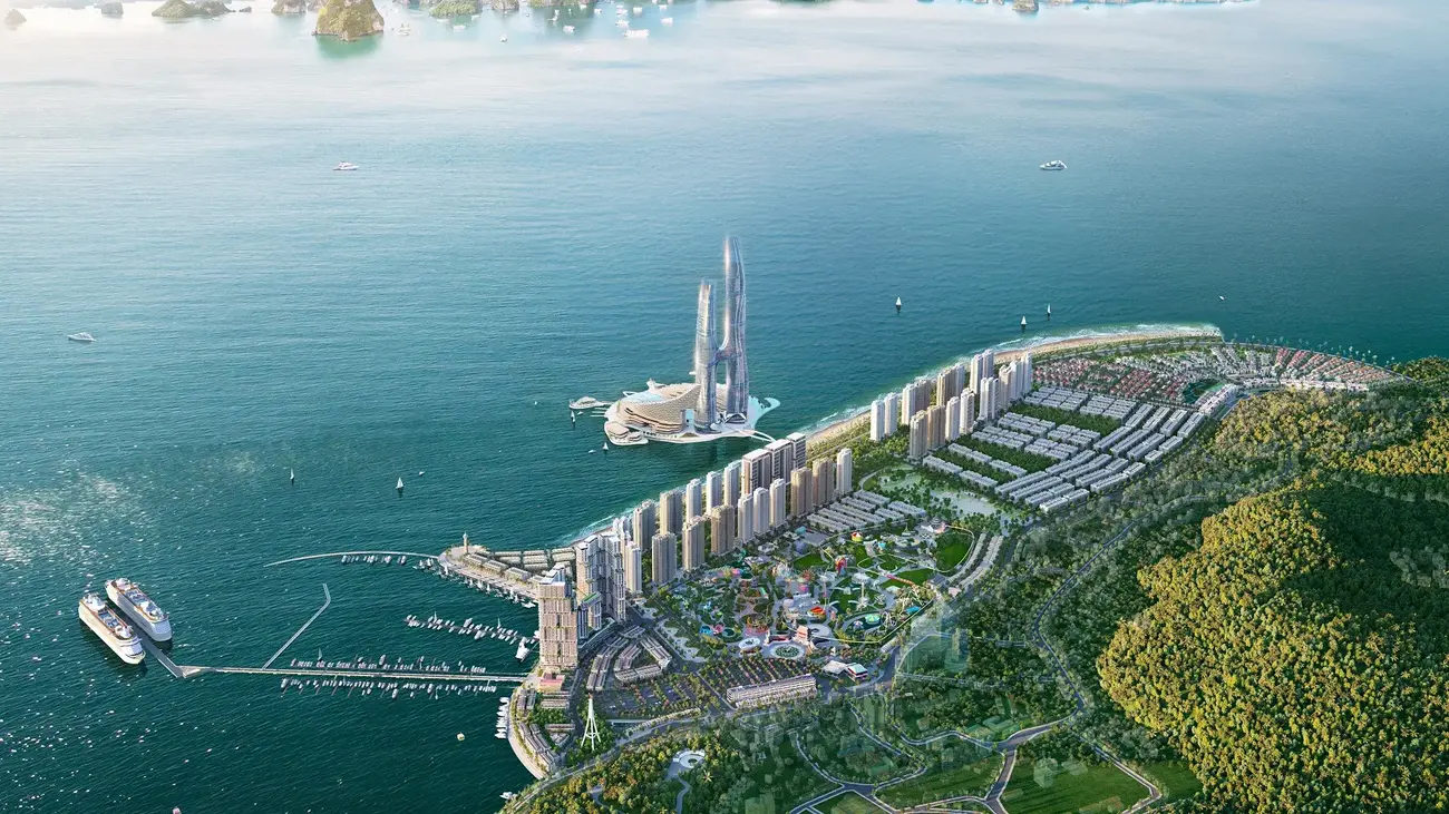 Phối cảnh đại đô thị Sun Elite City tại Bãi Cháy với nhiều tiện ích vui chơi, giải trí đẳng cấp. Ảnh: Sun Property.