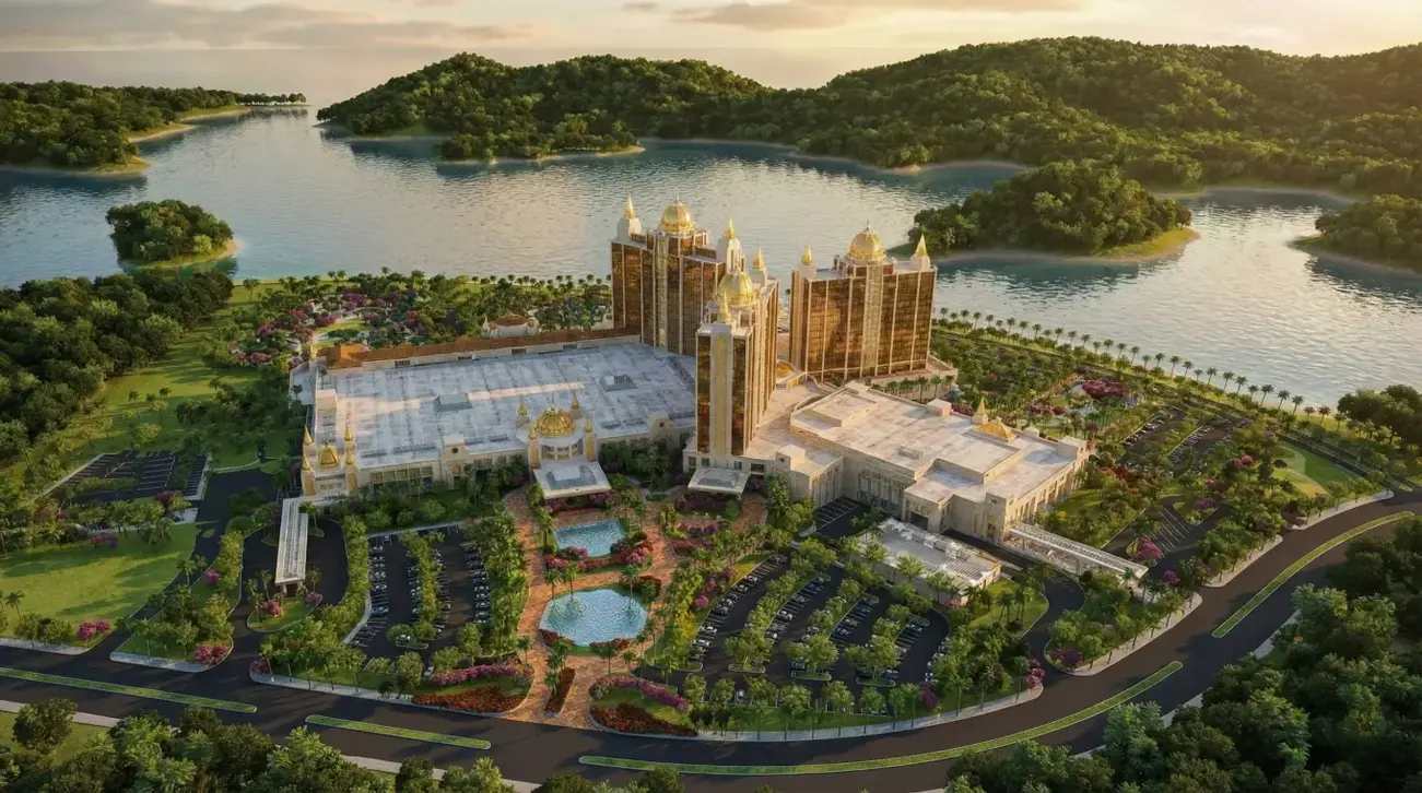 Phối cảnh tổ hợp casino 2 tỷ USD tại Vân Đồn, hứa hẹn trở thành điểm nhấn du lịch, giải trí miền Bắc. Ảnh: Sun Group