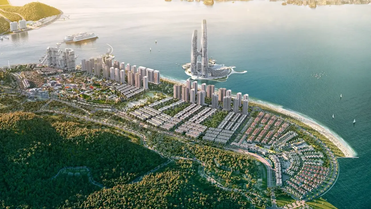Quần thể đô thị Sun Elite City bên vịnh Hạ Long với tiện ích hiện đại và quy hoạch bài bản. Ảnh: Sun Property