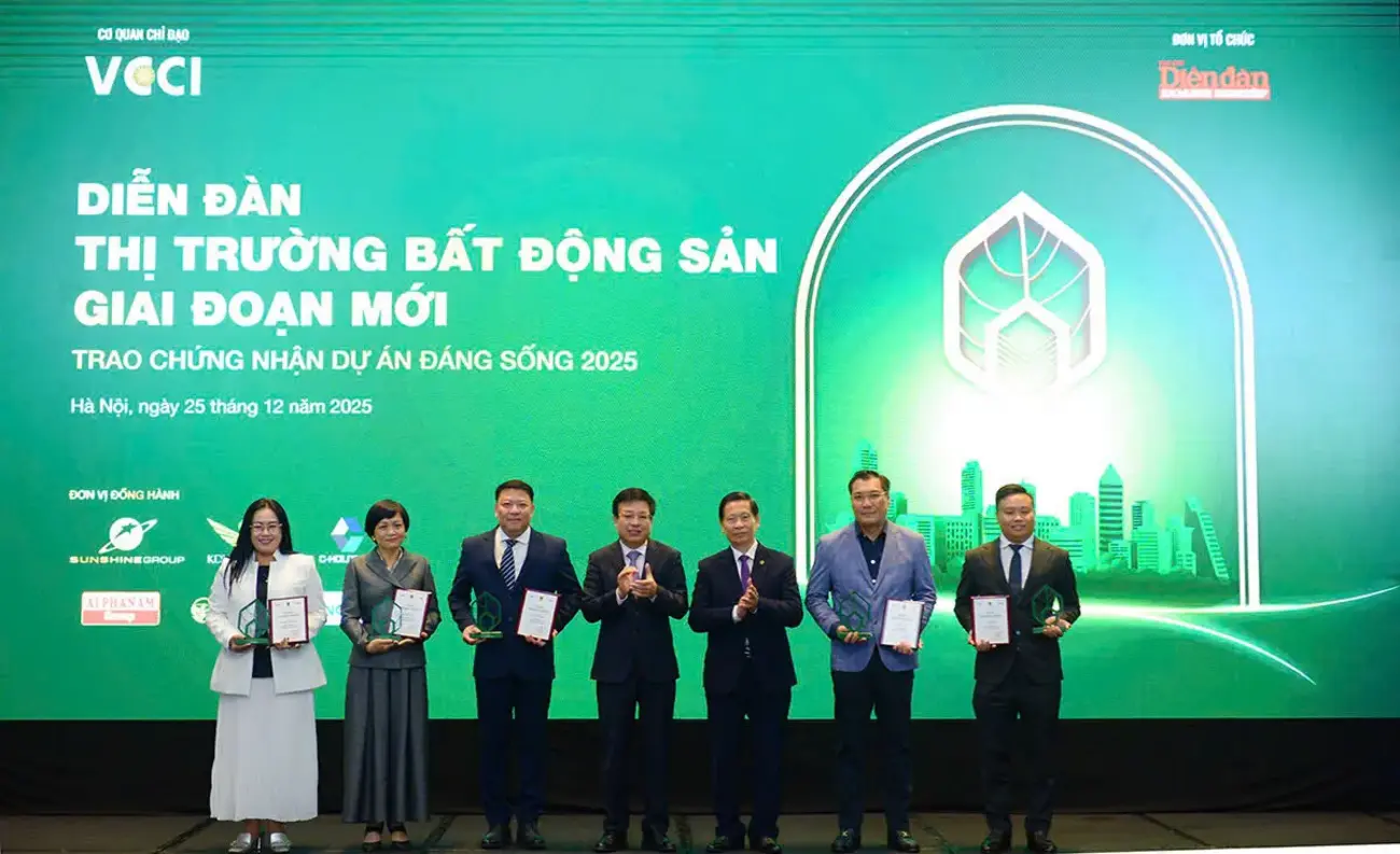 Sun Property vinh dự nhận giải thưởng “Dự án Đáng sống 2025” cho Sun Urban City và Sun Feliza Suites.