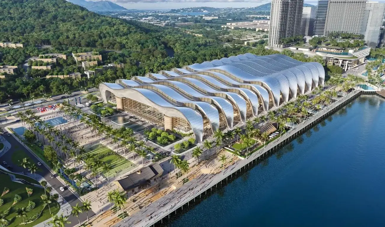 Phối cảnh công trình Trung tâm Tổ chức Hội nghị APEC 2027 tại Phú Quốc. Ảnh: Sun Group