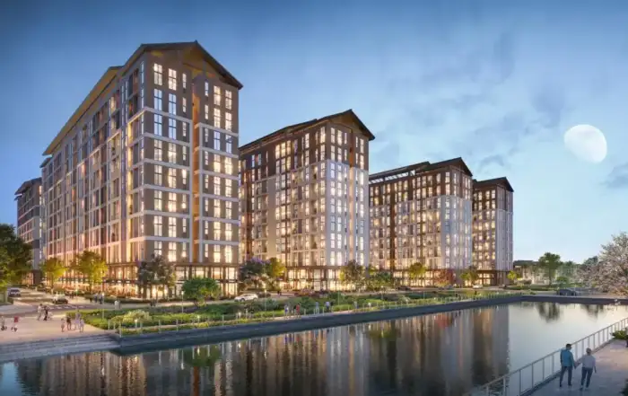 Phối cảnh 4 tháp cao tầng Park Residence tại Sun Urban City, nơi cư dân tận hưởng không gian sống sinh thái và tiện ích đa dạng.