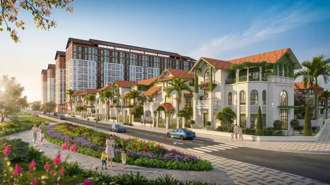 Quỹ căn hộ cao tầng Park Residence sở hữu vị trí đặc địa tại phân khu Flora Avenue. Ảnh: Sun Property